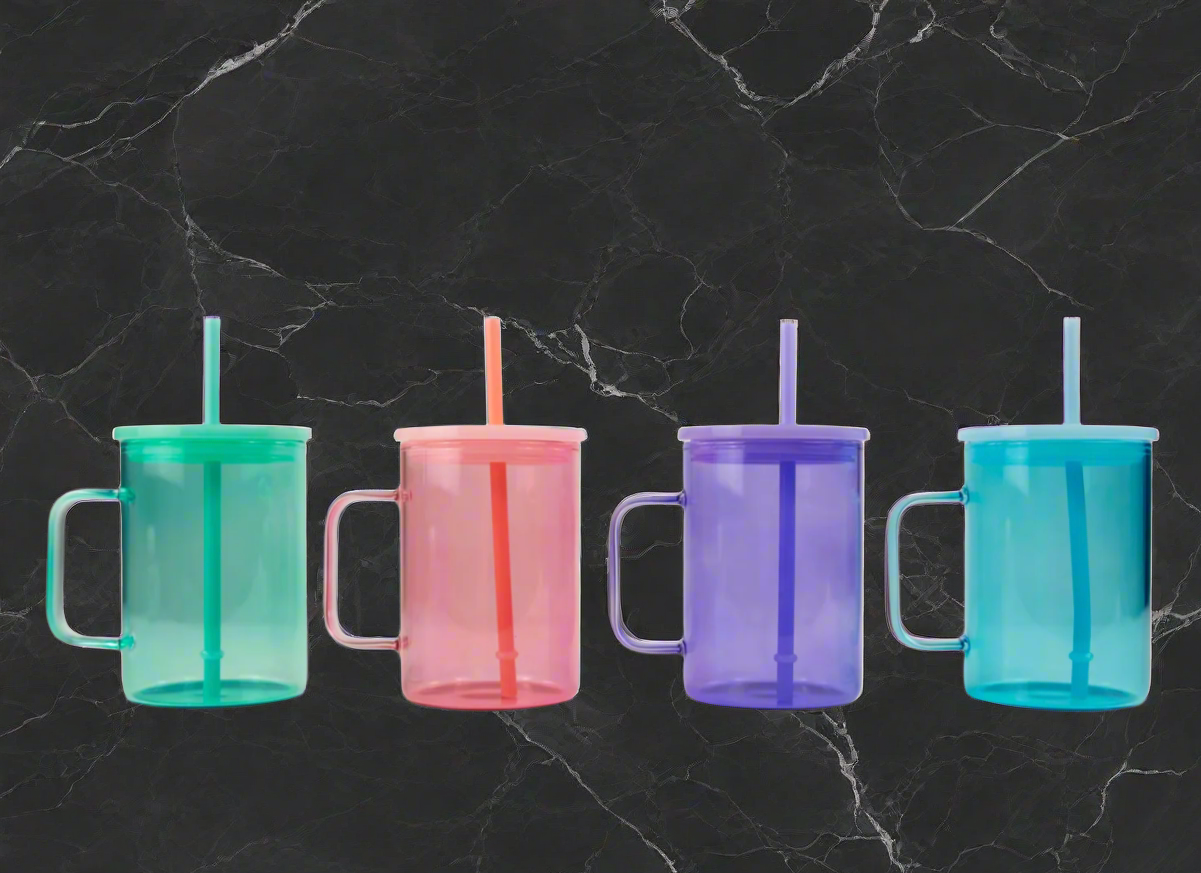 15oz Jelly Glass Mug (No Glitter)
