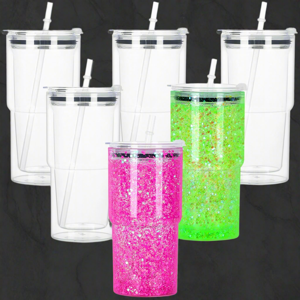 18oz Acrylic Snow Globe Cup