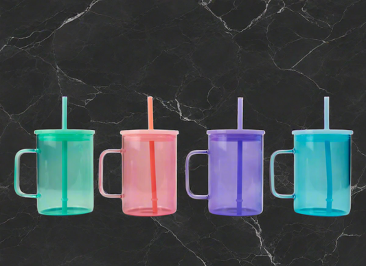 15oz Jelly Glass Mug (No Glitter)